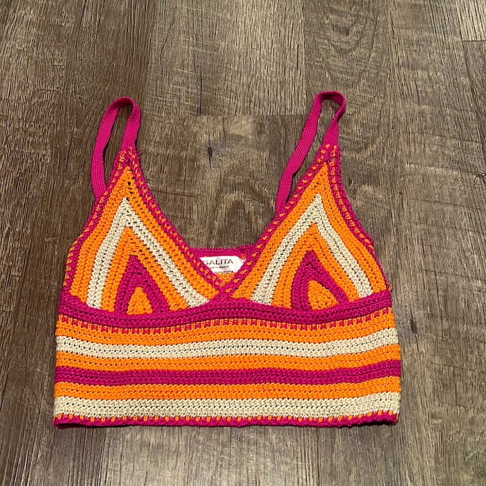 70s Knit Crop Top - Small